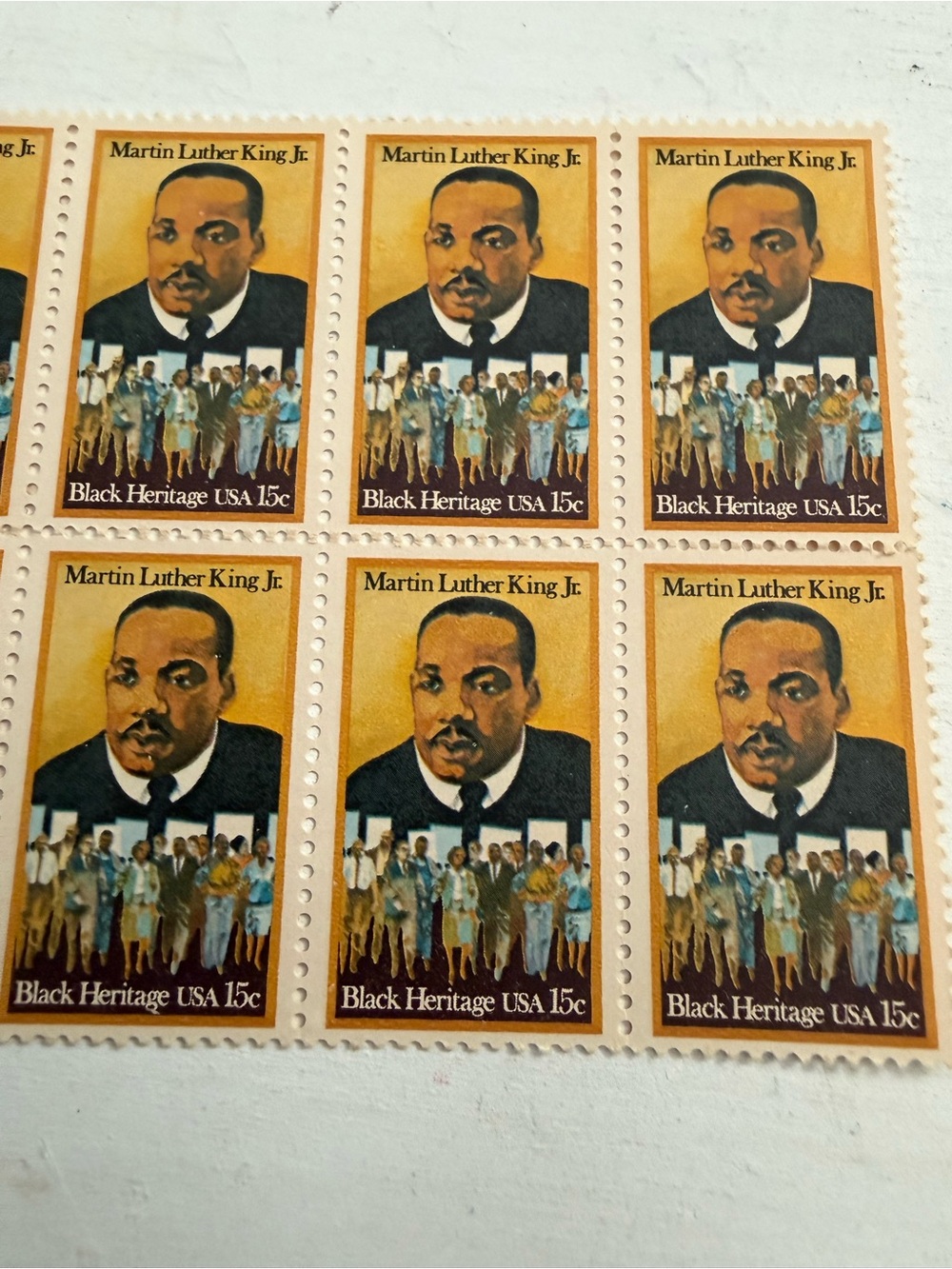 1979 Martin Luther King Jr. Commemorative Stamp - Gold and Black